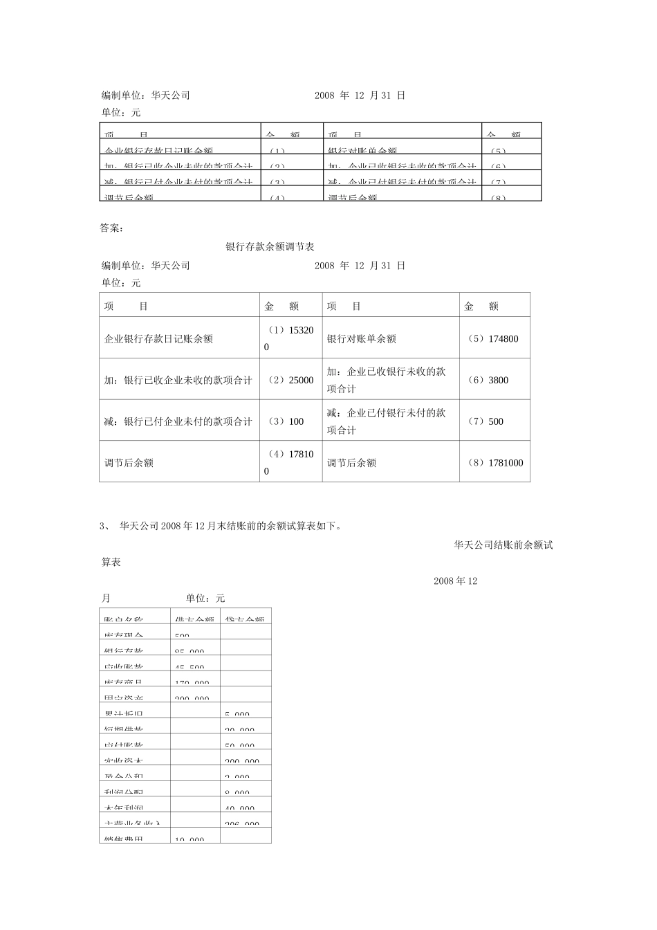 会计证复习资料 会计基础综合题练习(答案)_第3页