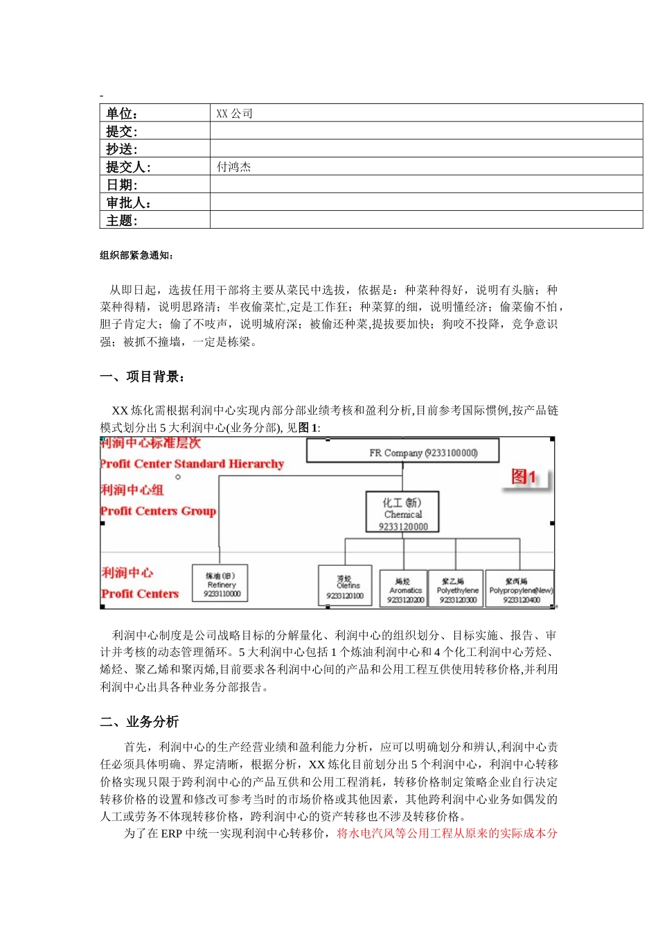 利润中心制度实施总体方案KD_第1页