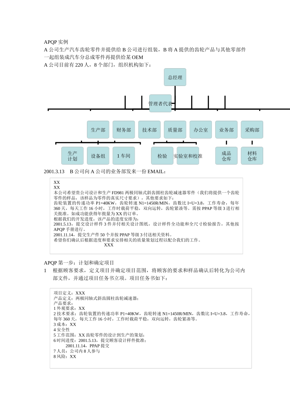 汽车齿轮零件APQP实例_第1页