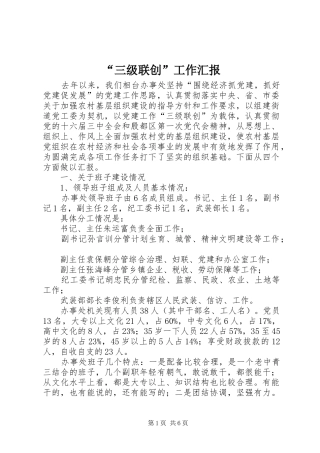 “三级联创”工作汇报
