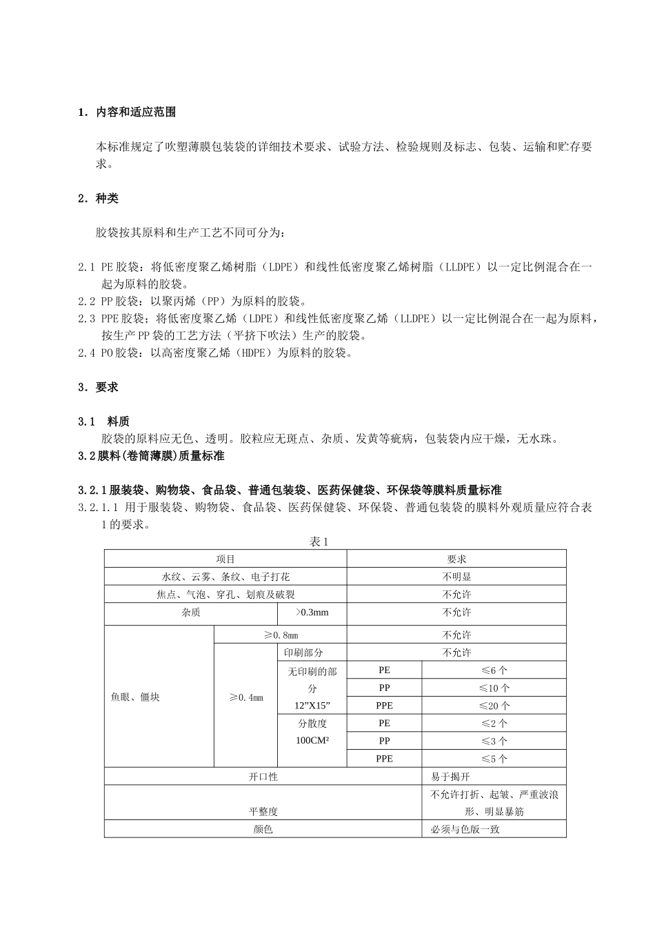 胶袋质量检验标准_第2页