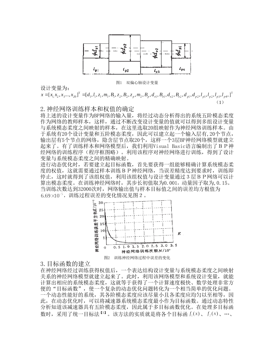 基于神经网络的变厚齿轮RV减速器动态优化设计_第2页