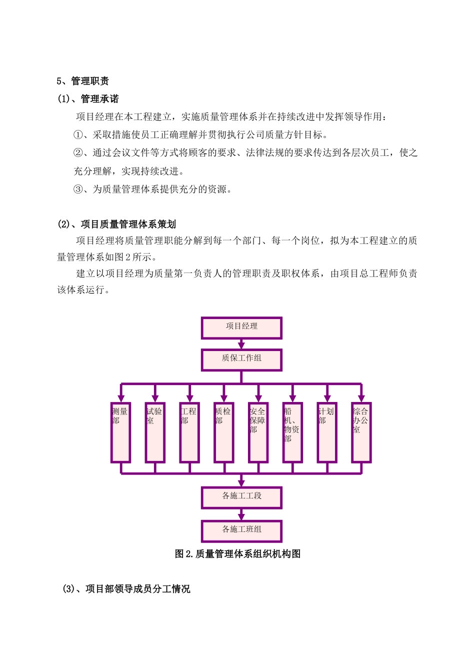 某大桥质量及安全保证体系和措施_第3页