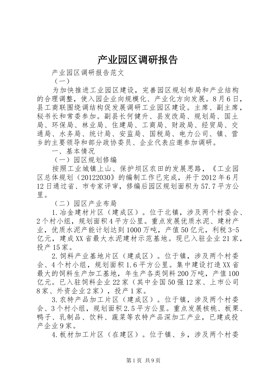 产业园区调研报告_第1页