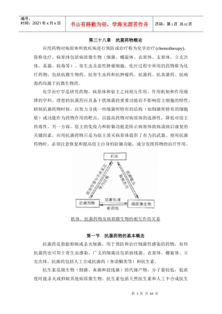 相关附件-第三十八章抗菌药物概论