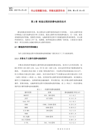 部电子第五研究所元器件可靠性研究分析中心的电子元器件抗ESD技术