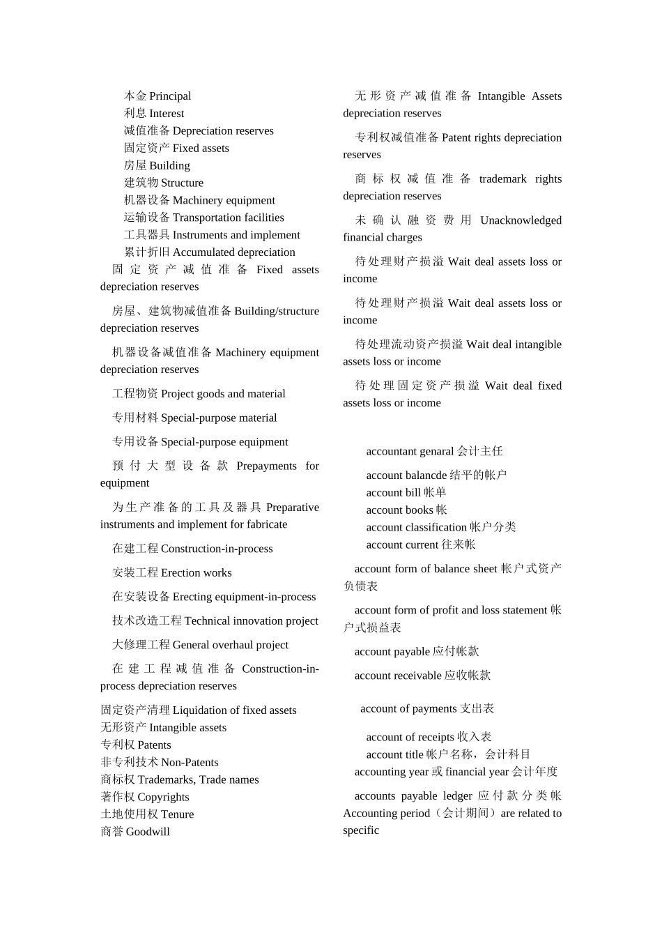 会计专业外语账目词汇汇总_第2页