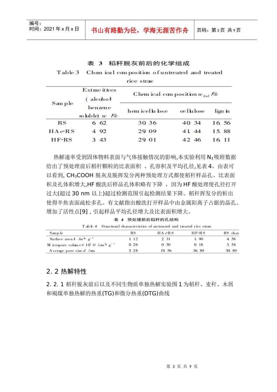 生物质与煤热重分析及动力学研究_第3页