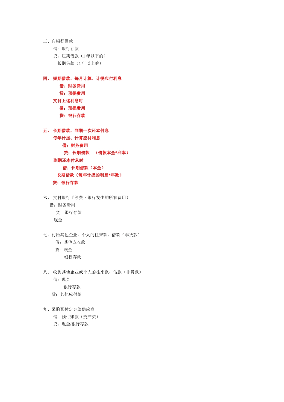 会计基础主要会计分录_第2页