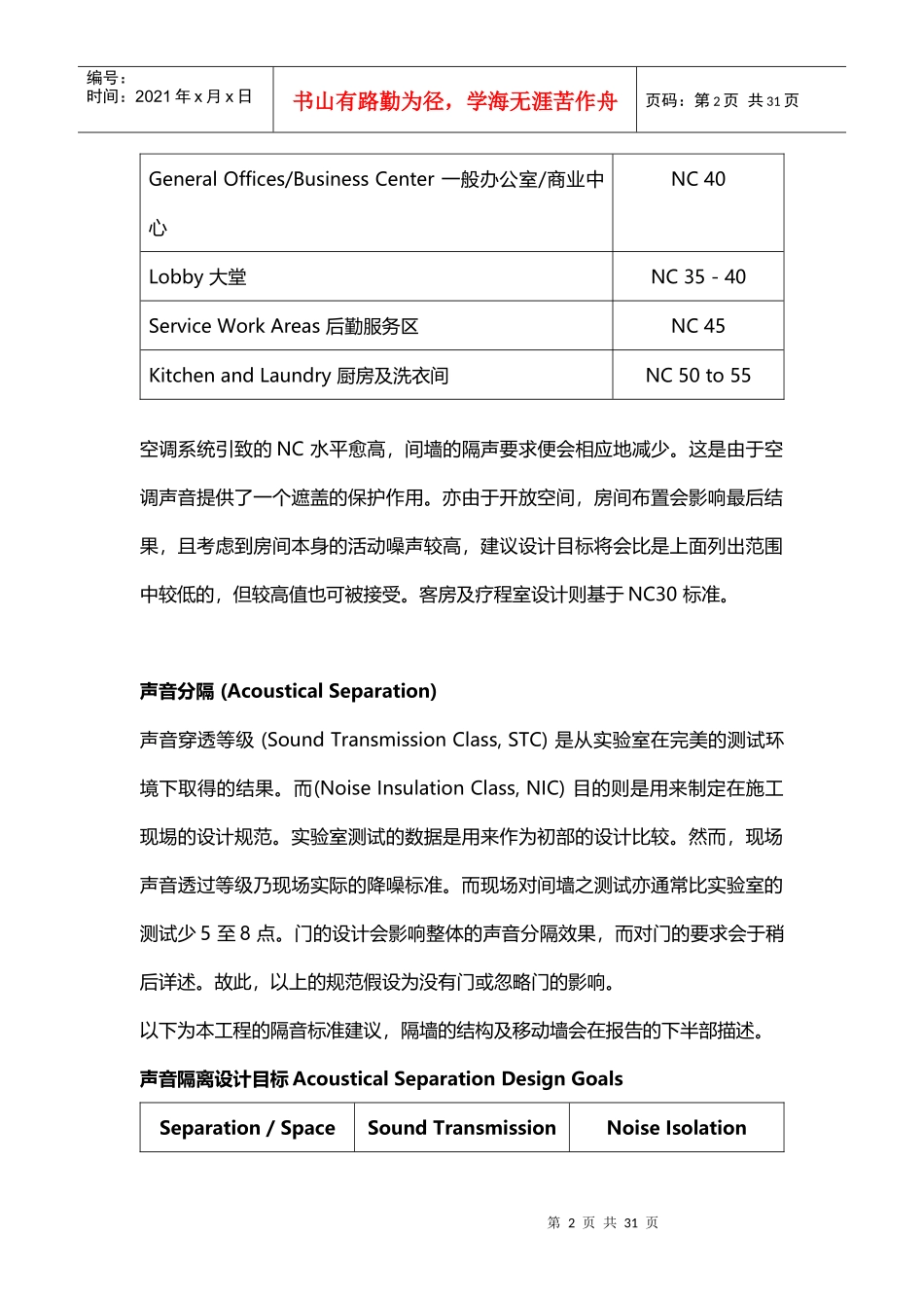 酒店管理设计酒店噪音标准噪控设计(叶予舜)_第2页