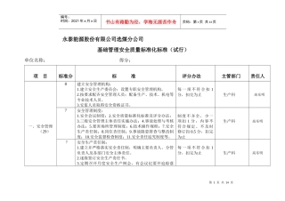 选煤公司基础管理安全质量标准化标准