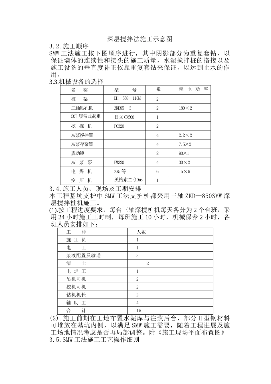 基坑围护结构施工方案(SMW工法支护桩加单层钢筋砼支撑)_第3页
