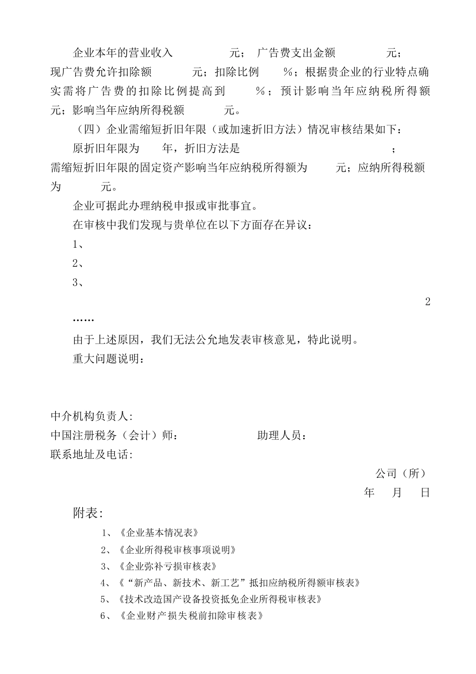 企业所得税审核报告（ 18）_第2页