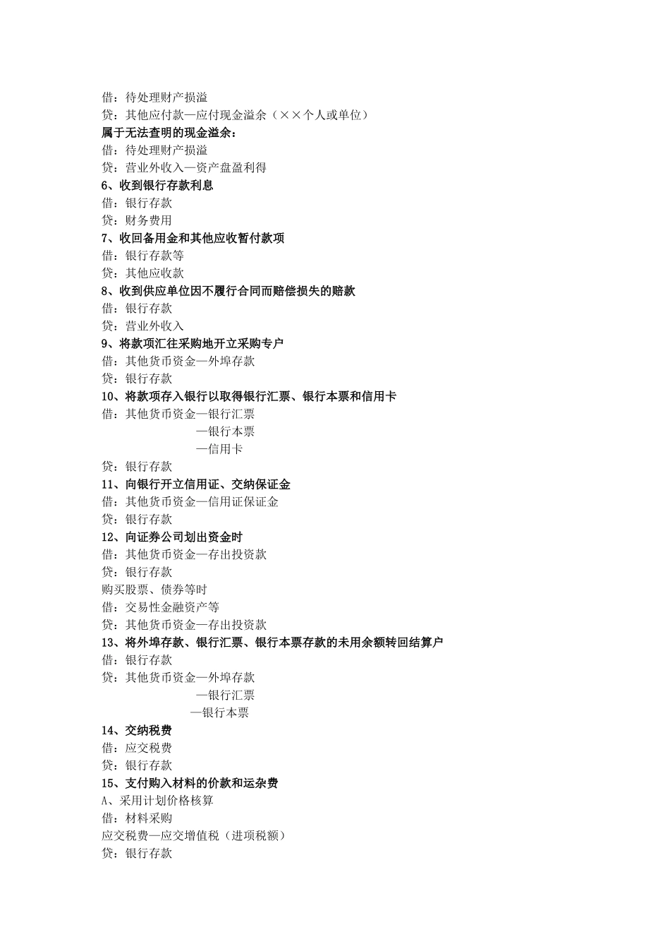 会计准则会计分录举例_第2页