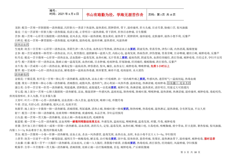 考研中药整合版_第3页