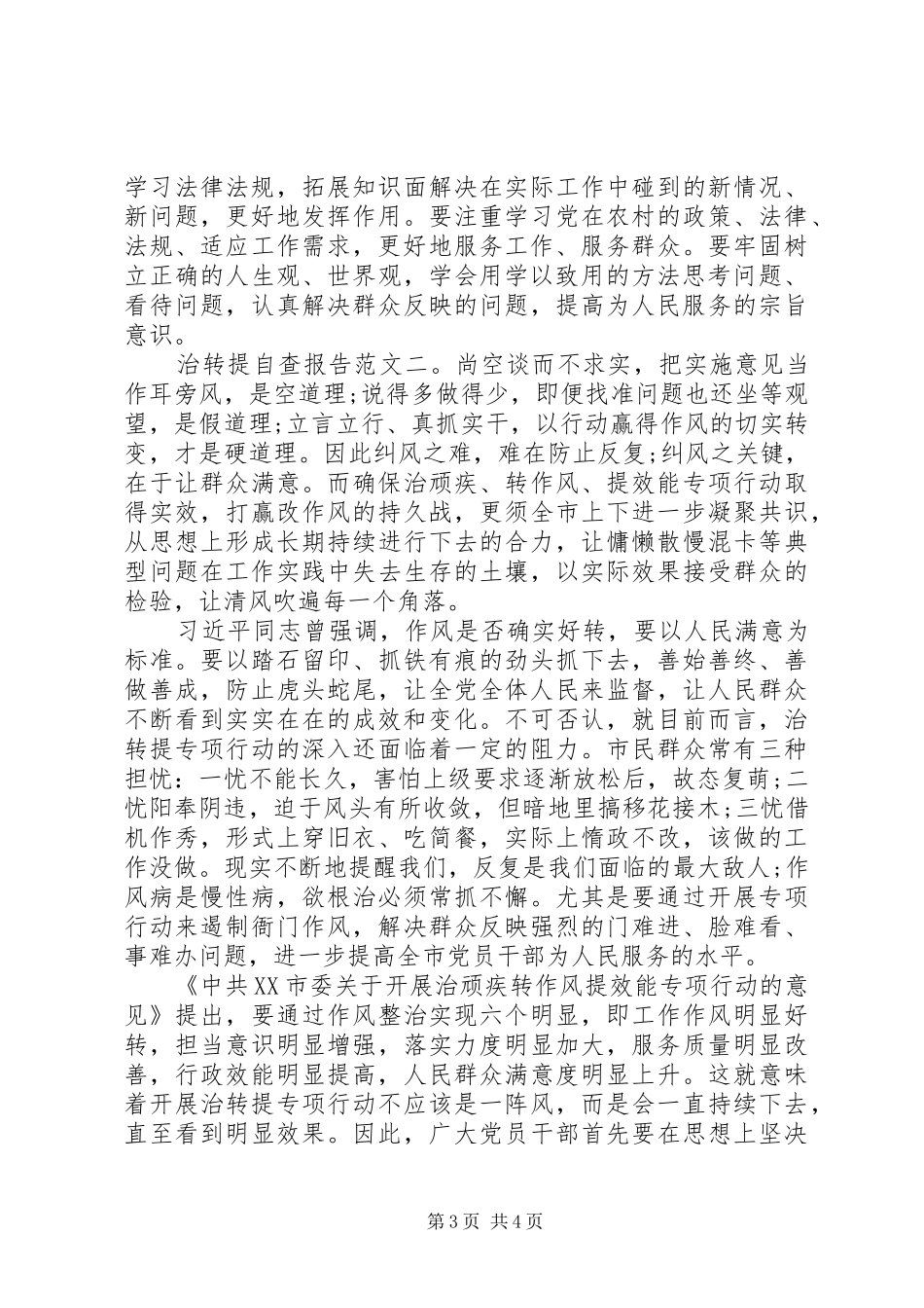 XX年治转提自查报告_第3页