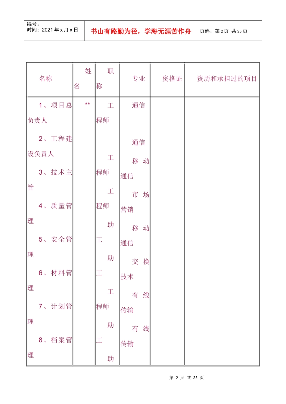 通信线路标施工组织设计_第2页