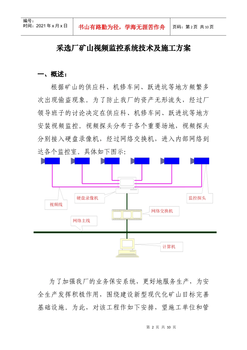 采选厂矿山监控系统施工组织方案1_第2页