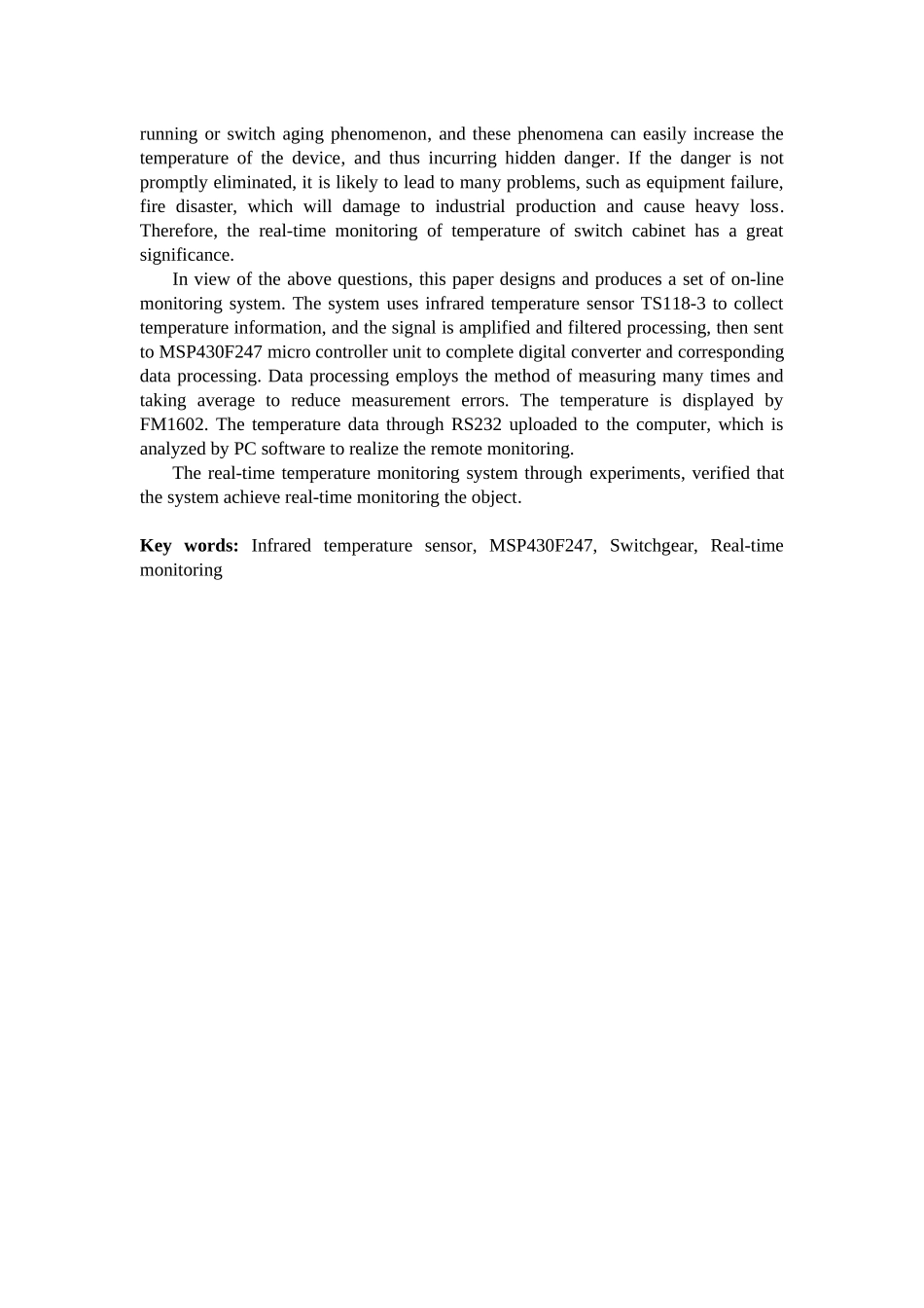 基于红外温度传感器的温度监测系统设计_第2页