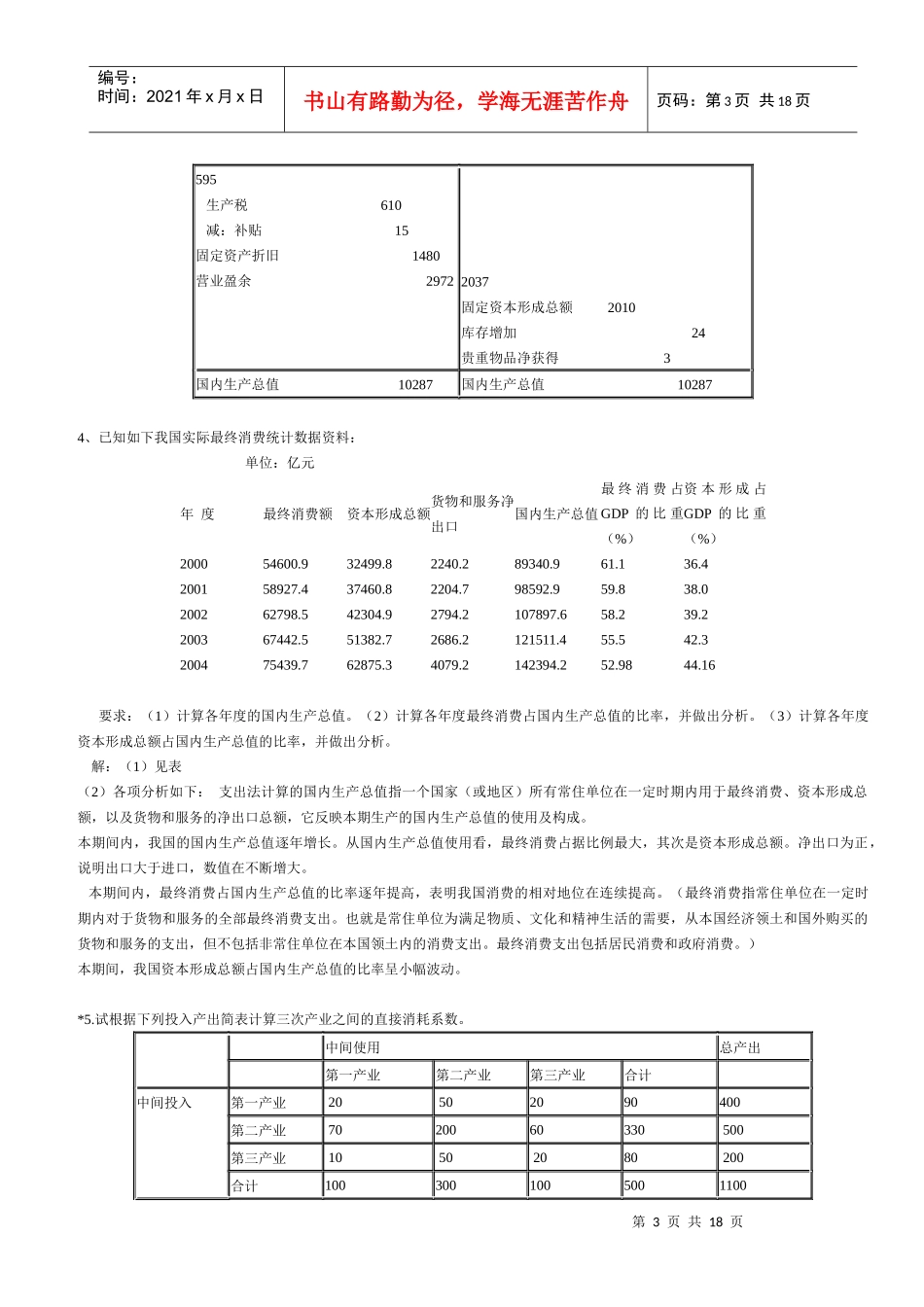 电大国民经济核算-形考作业_第3页