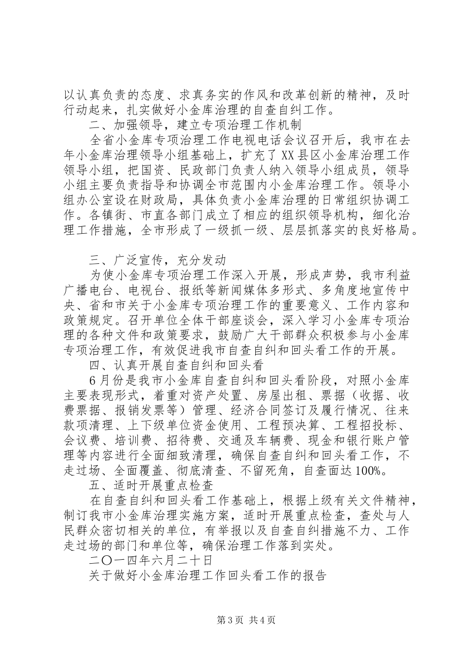 “小金库”专项治理“回头看”工作情况报告_第3页