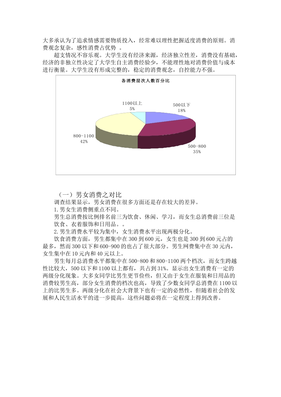 洛阳理工学院西校区大学生在校月消费调查报告_第2页