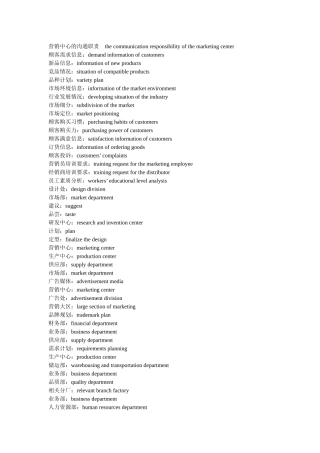 经济英语词汇