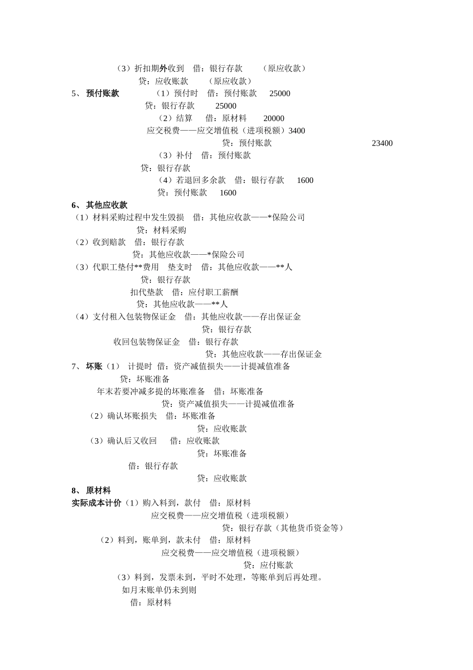 会计实务(完整分录)_第3页