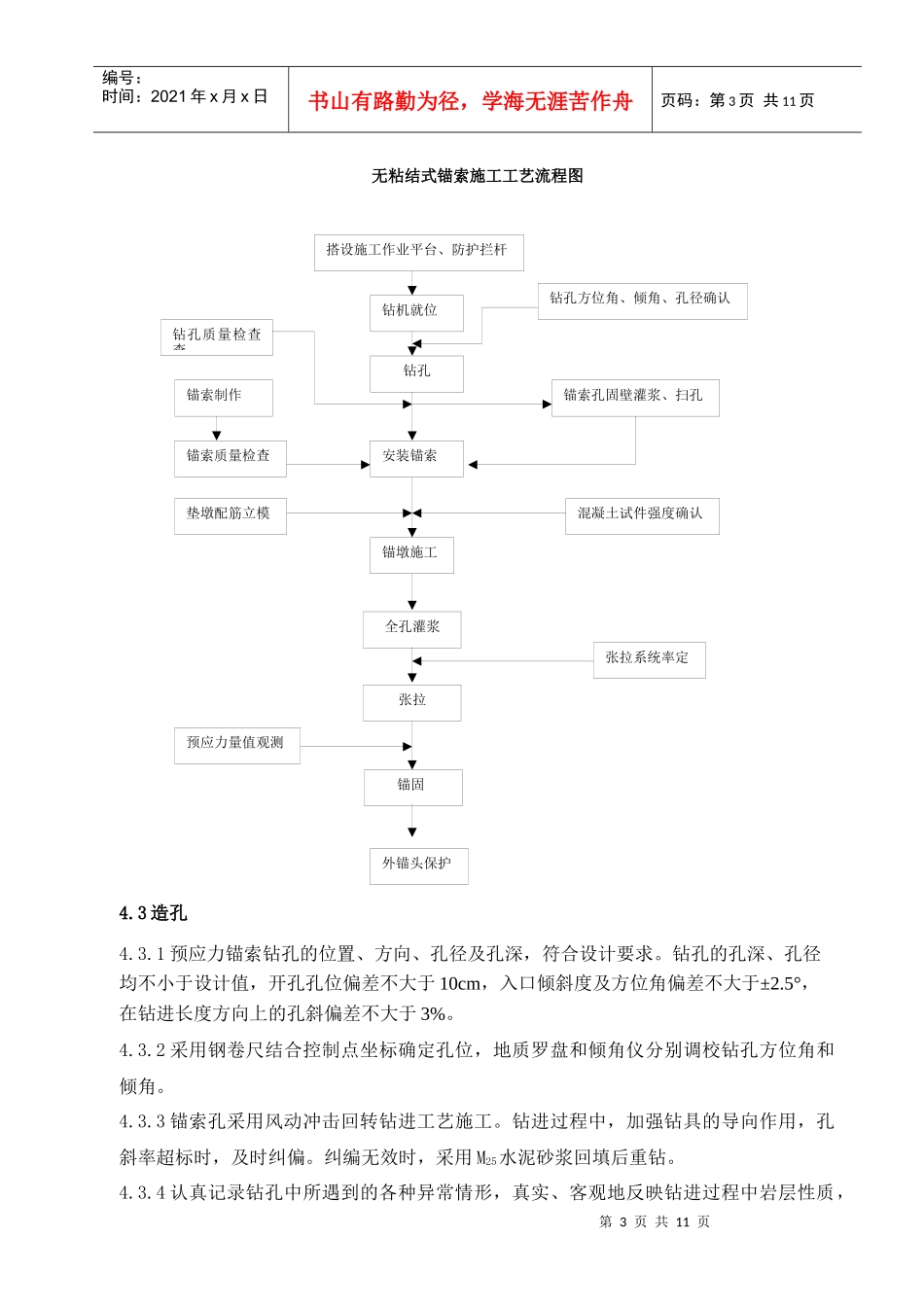 糯扎渡水电站695边坡预应力锚索施工措施_第3页