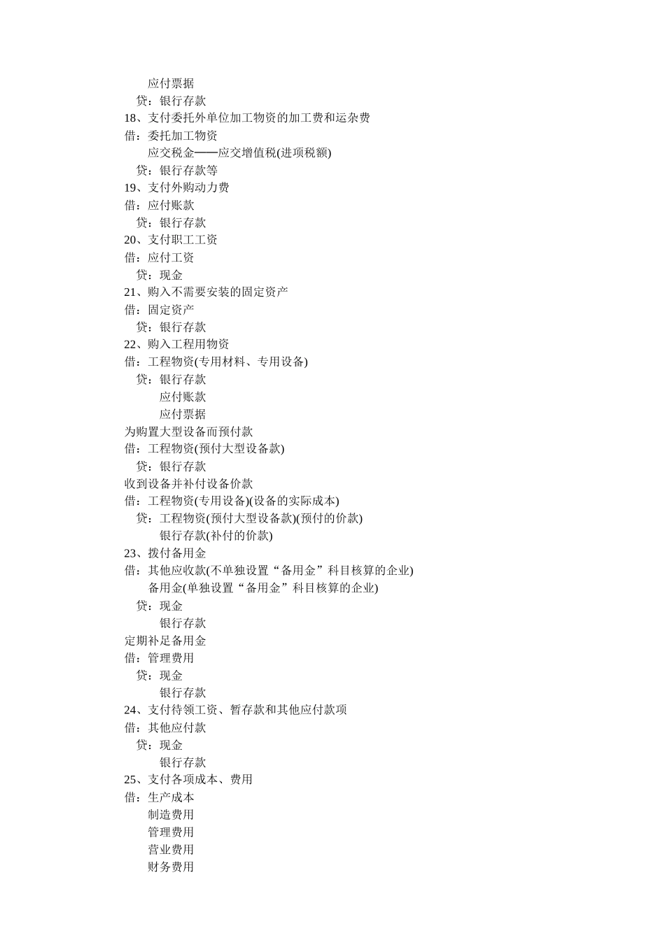 会计制度会计分录举例_第3页