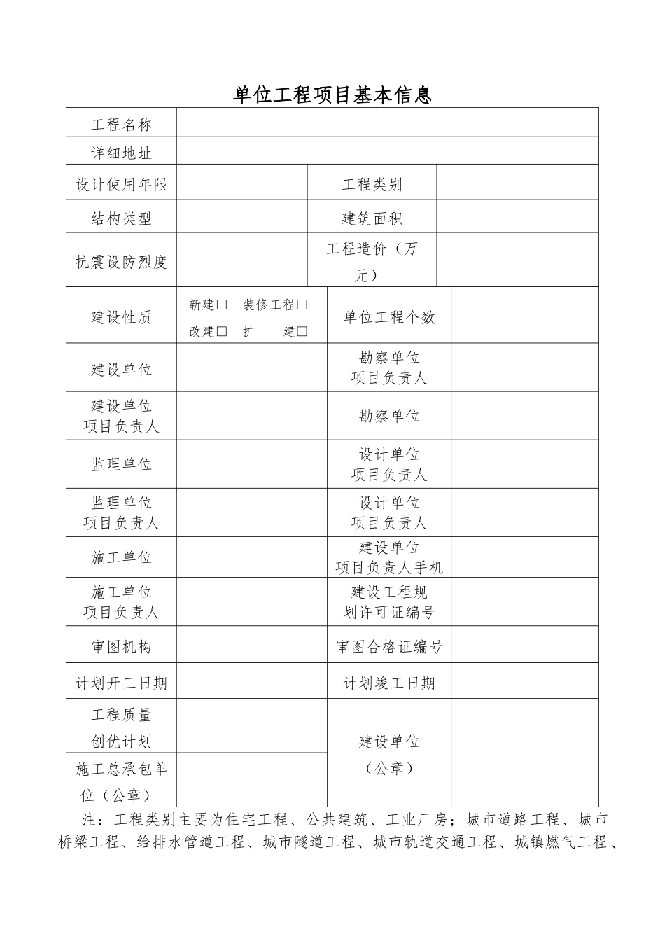 某某地区建设工程质量监督登记表_第3页