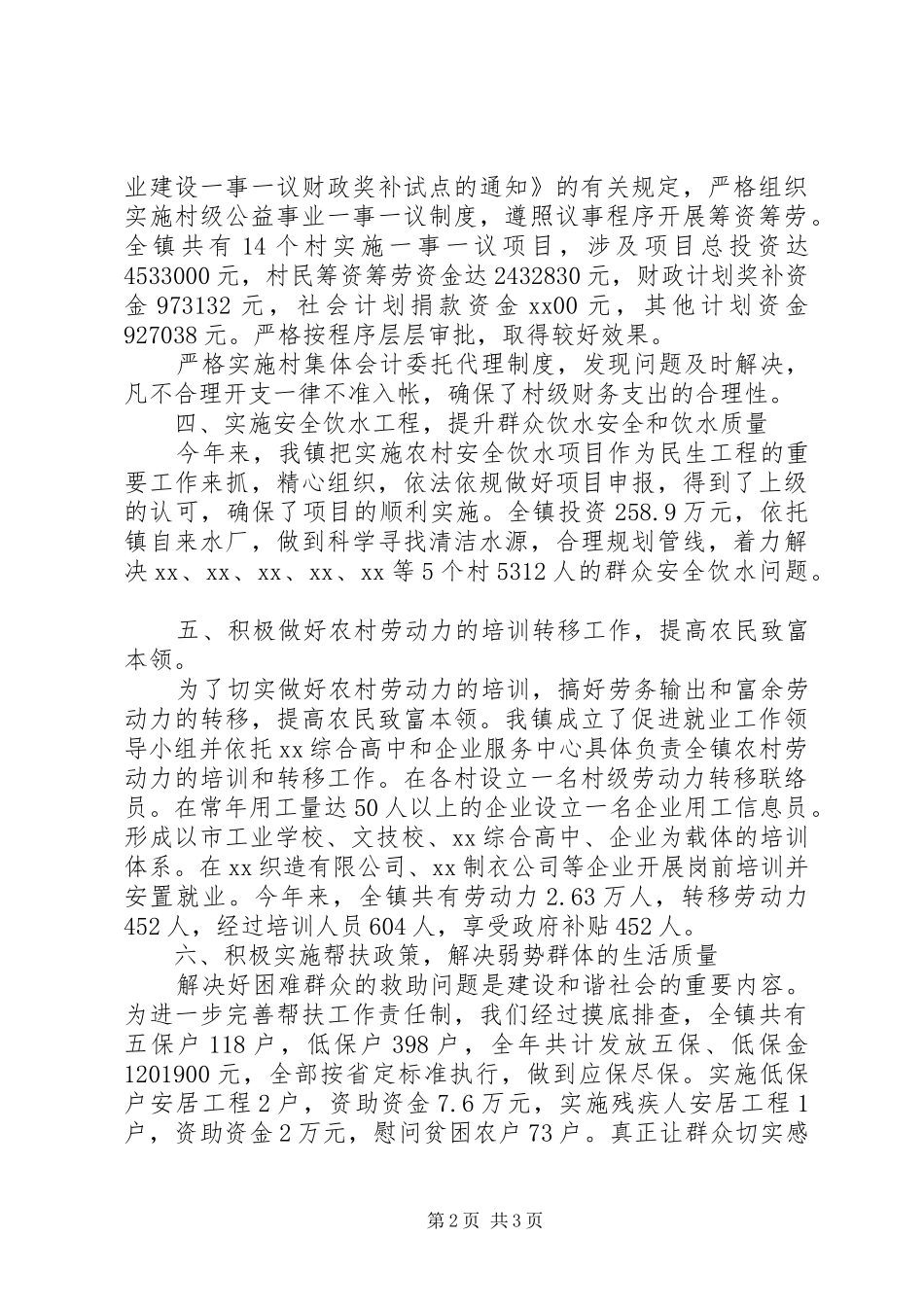 XX年乡镇减轻农民负担工作自查汇报_第2页