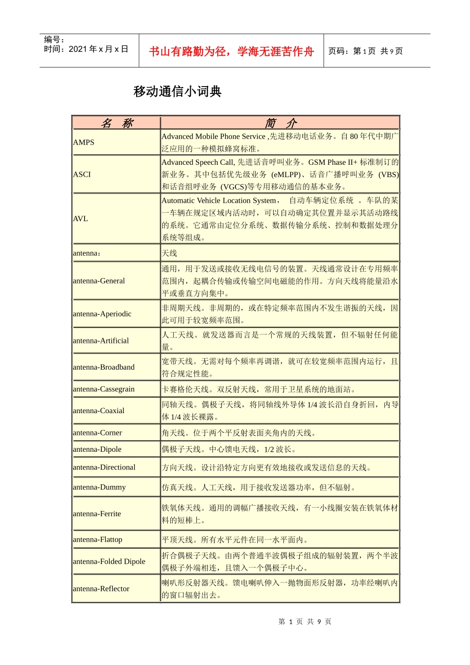 移动通信小词典_第1页