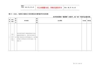 电网工程施工项目部安全管理评价标准(最终成表)