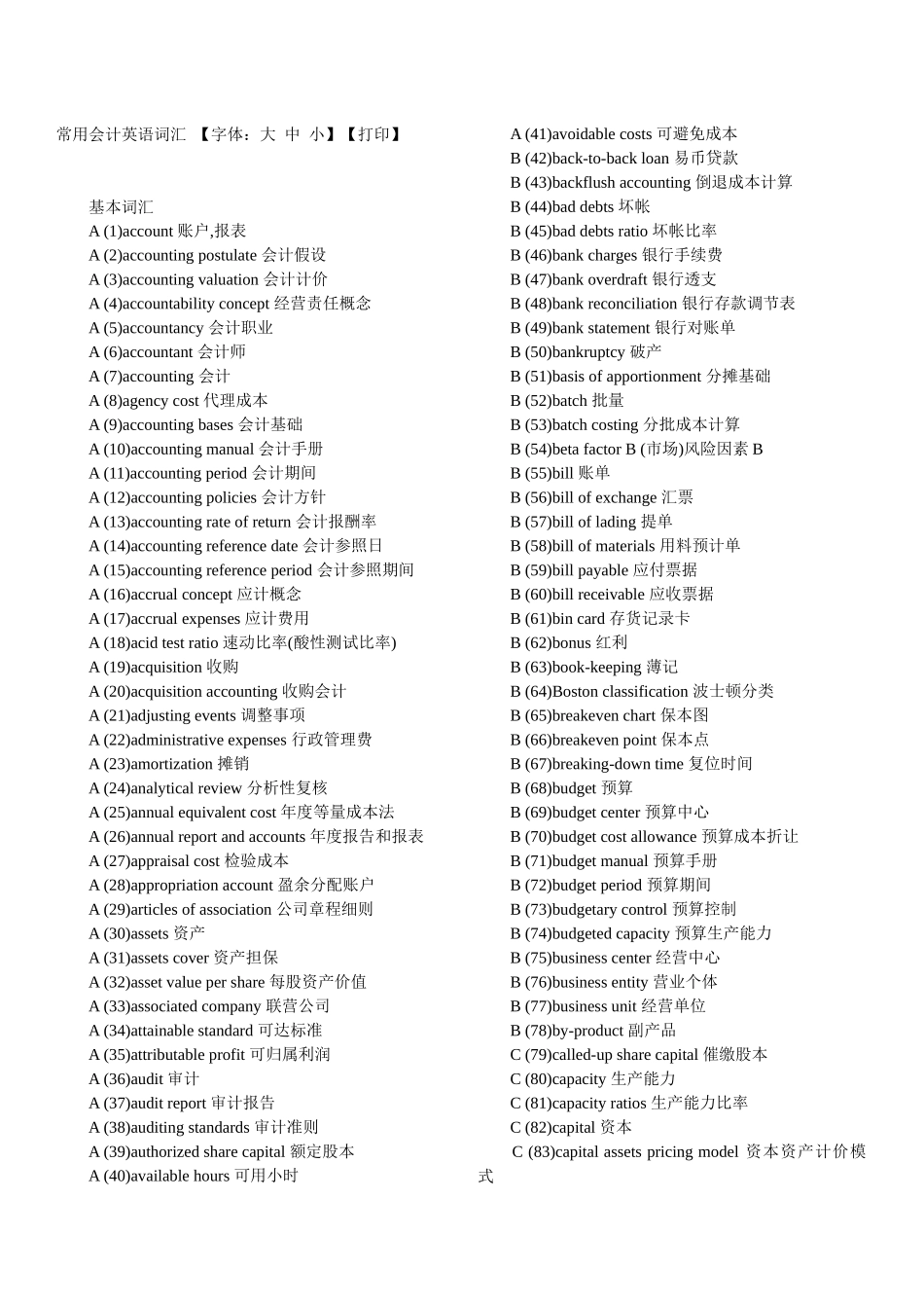 会计英文常用词汇_第1页