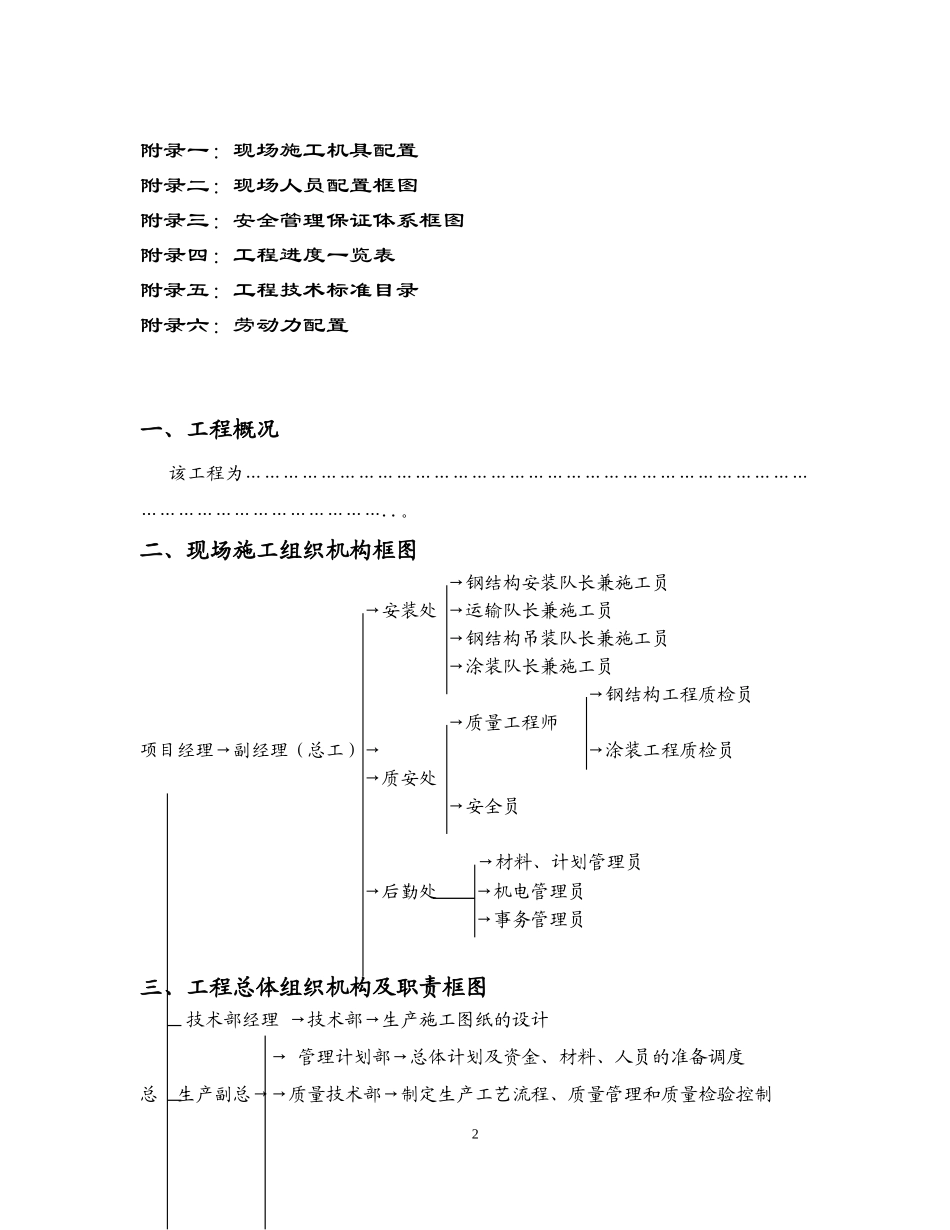 组合钢结构工程施工组织设计方案(DOC44页)_第3页