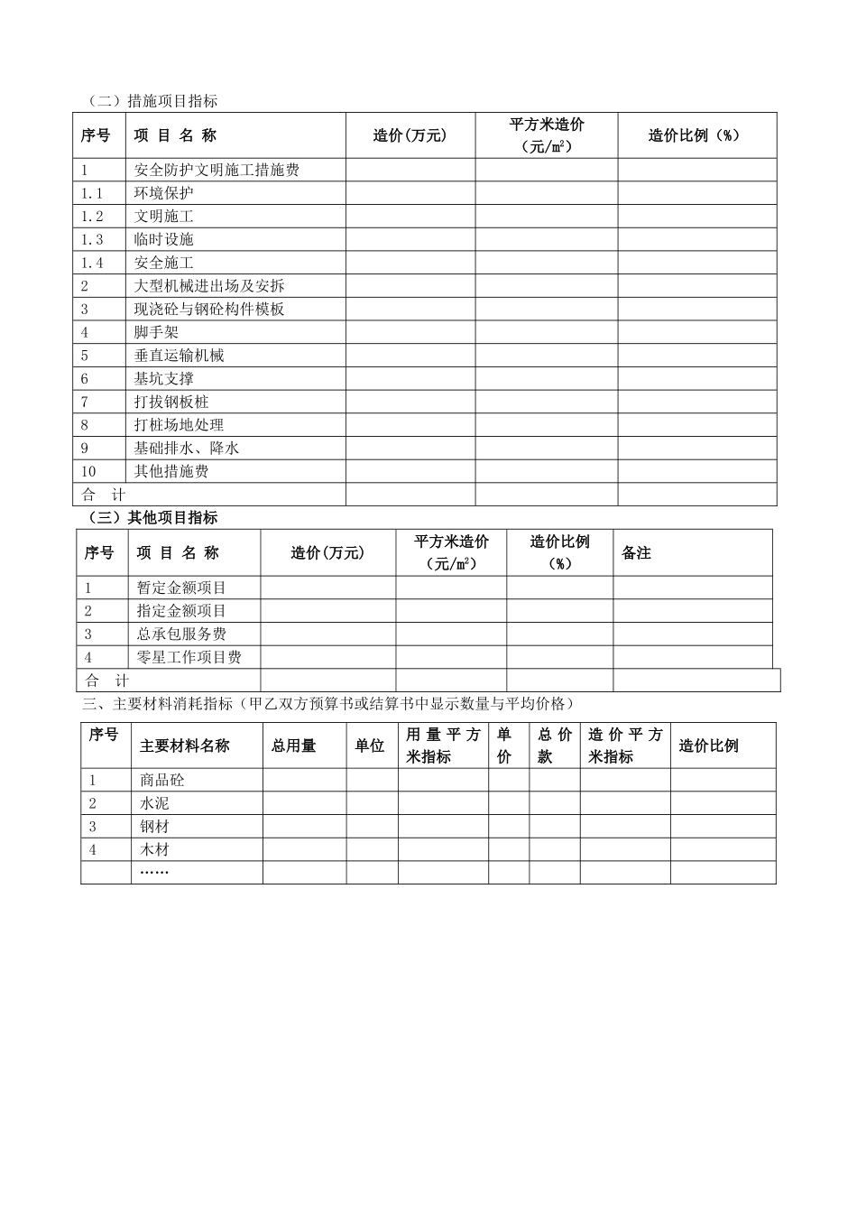 建筑安装工程造价分析指标、成本测算案例_第3页