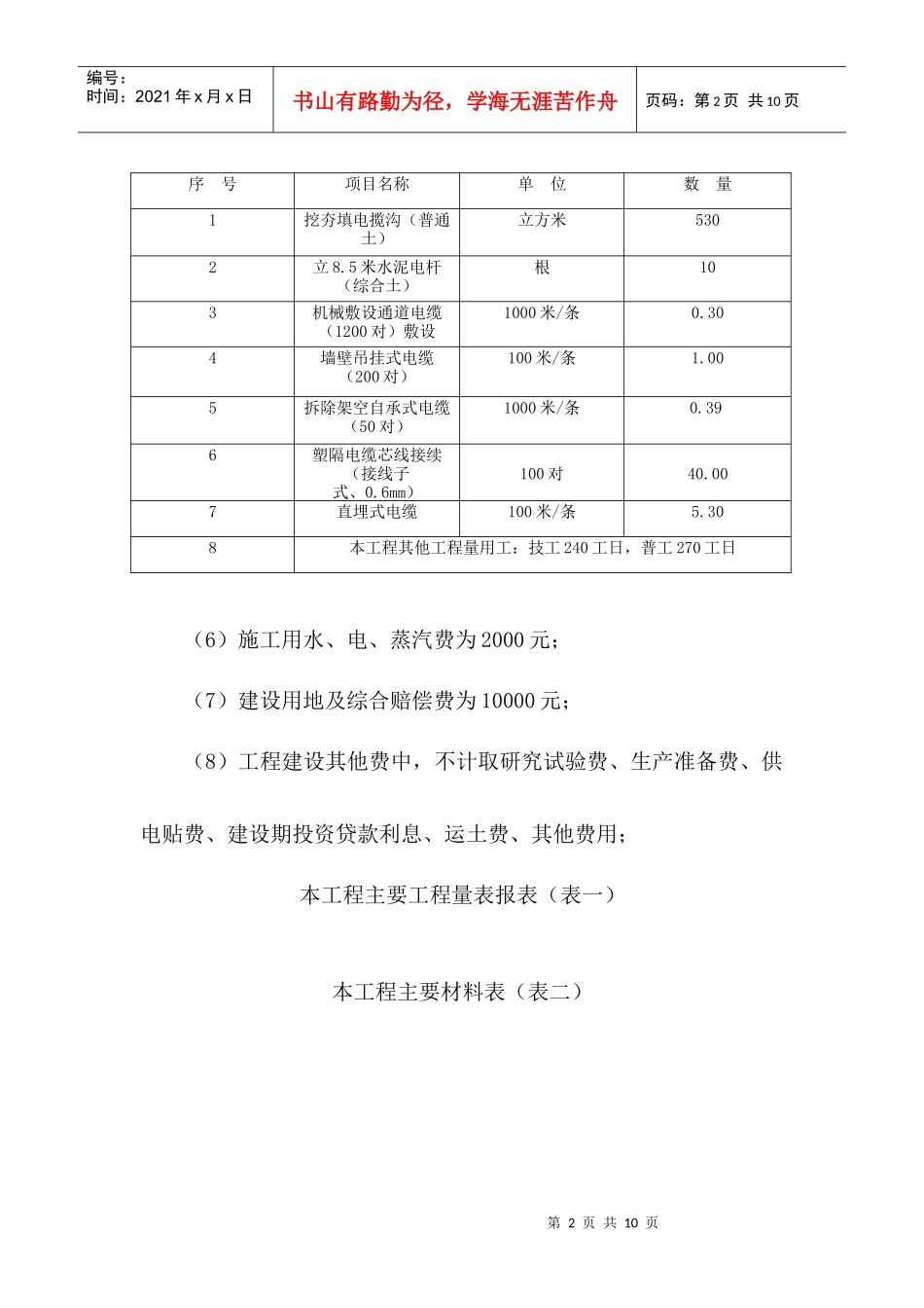通信线路工程概预算编制_第2页