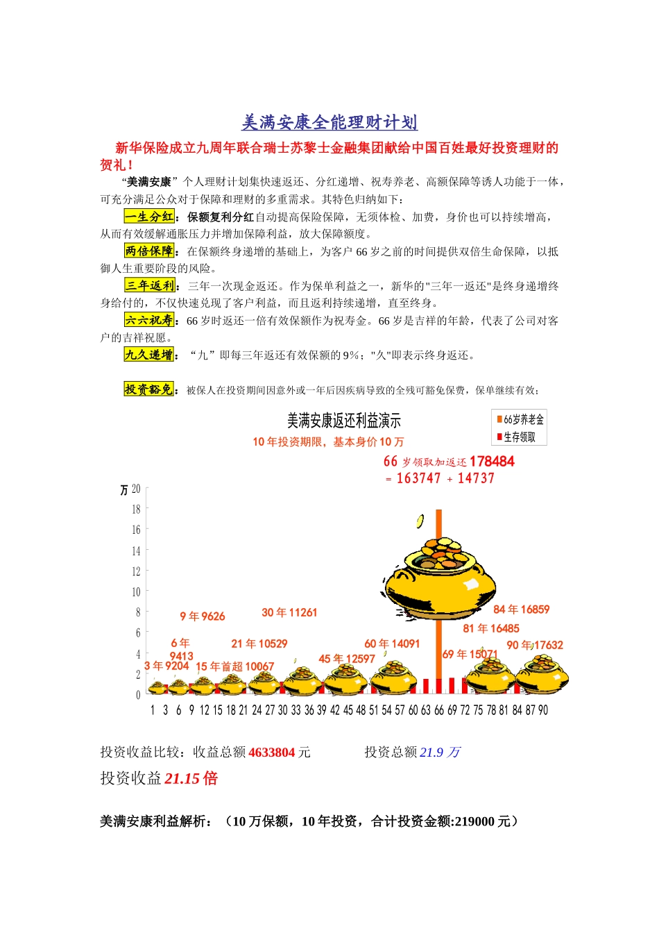 美满安康全能理财计划_第1页