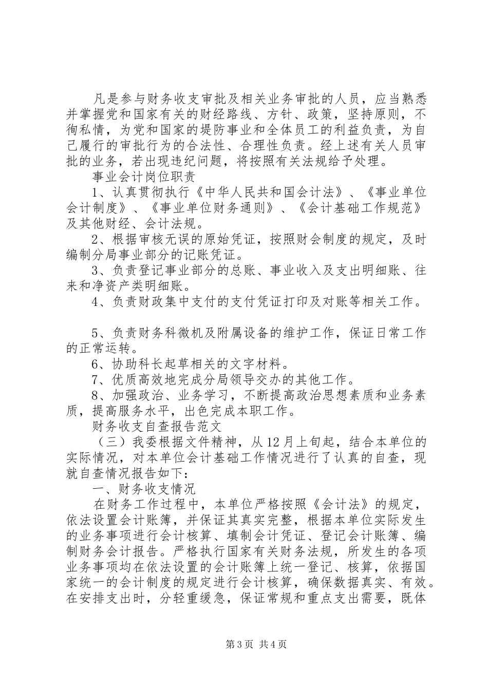 财务收支自查报告3篇_第3页