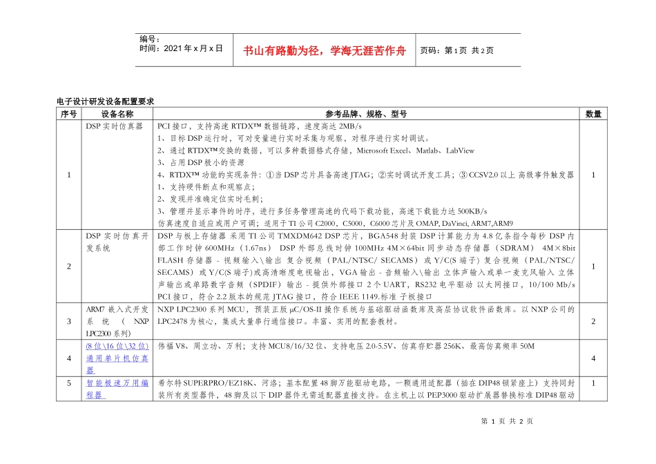 电子设计研发设备配置要求_第1页
