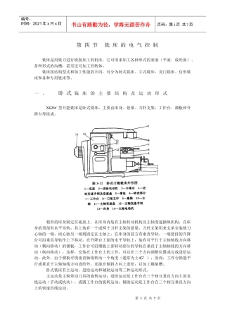 铣床的电气控制