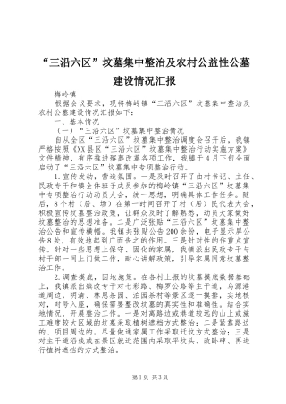 “三沿六区”坟墓集中整治及农村公益性公墓建设情况汇报