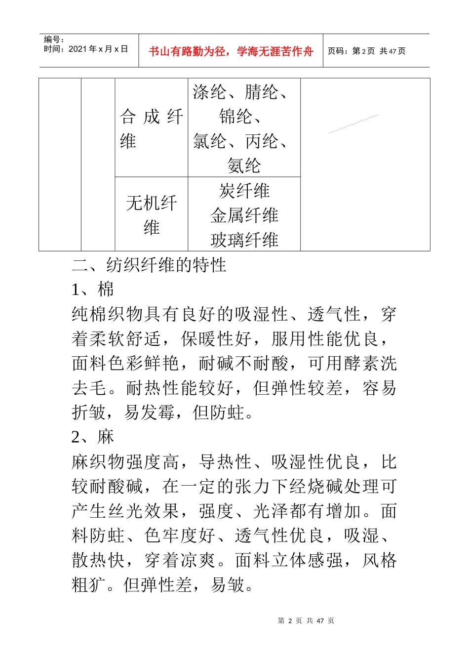 纺织面料培训知识_第2页