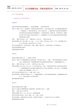 第7章 消化系统药物