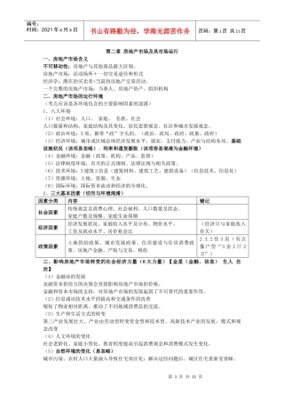 第二章 房地产市场及其市场运行