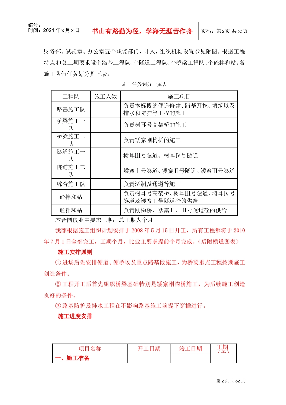 高速公路（段）土建工程实施性施工组织设计方案(DOC66页)_第2页