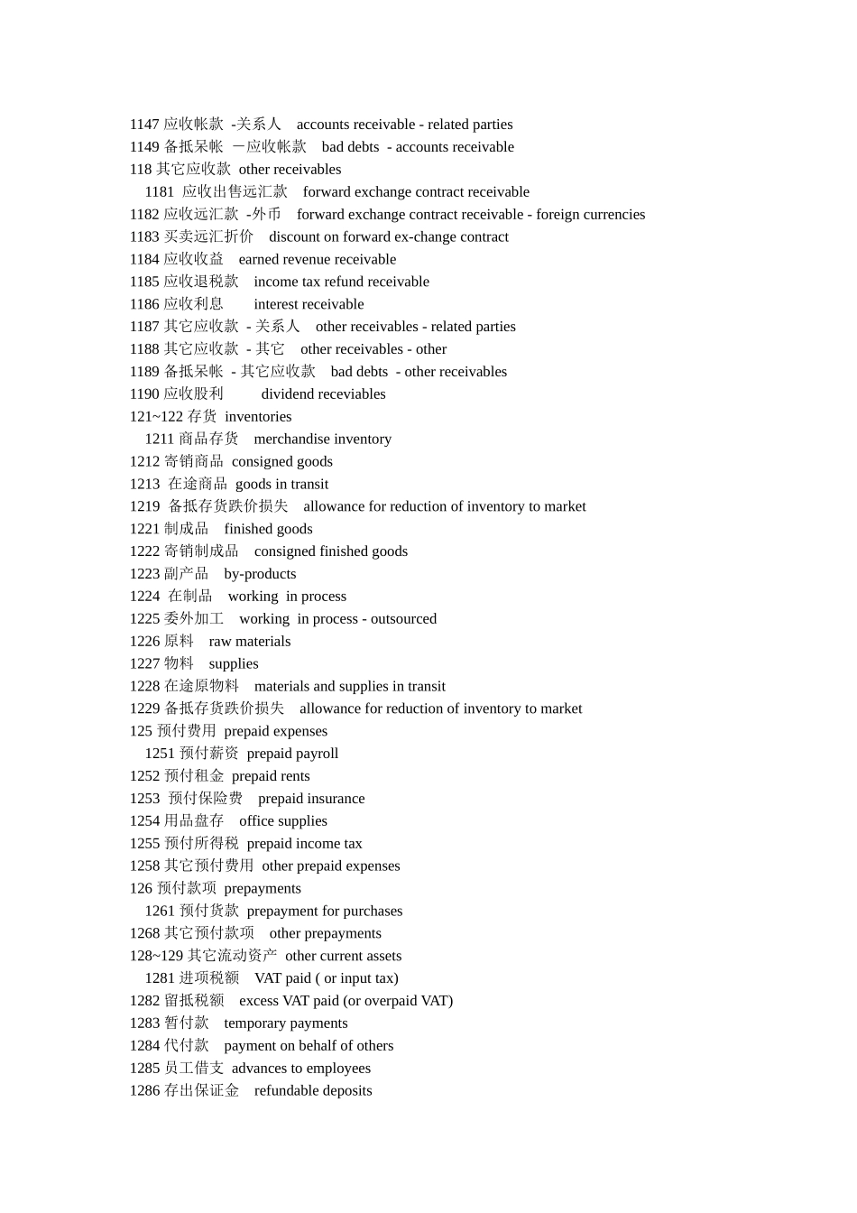 会计科目中英对照汇总_第2页