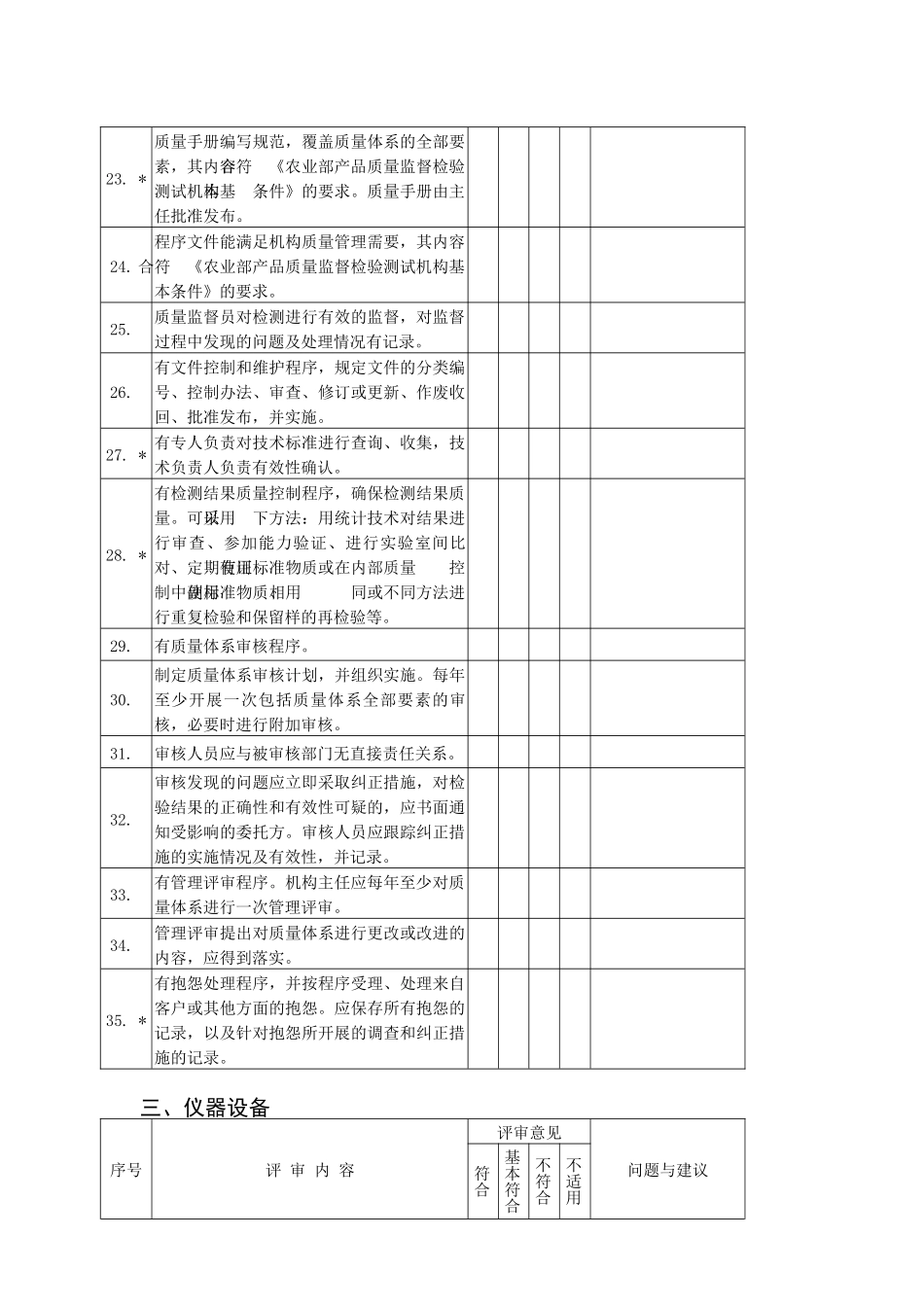 农业部产品质量监督检验测试机构审查认可评审细则-农业部产_第3页