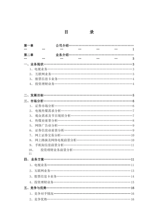 某集团商业融资需求计划书